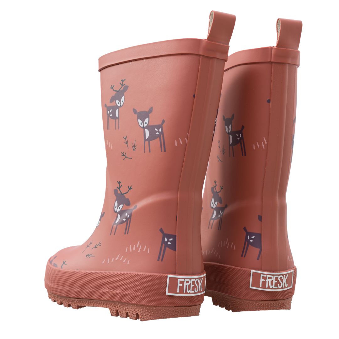 Children's wellies made of 100% natural rubber (No. 21-32) - Deer Copper Fresk
