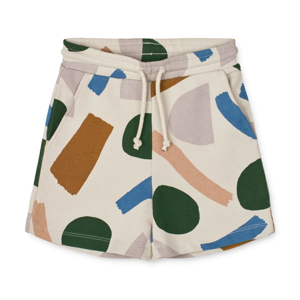 Gram Printed Sweatshorts - Paint Stroke/Sandy  3M-10Y - Liewood