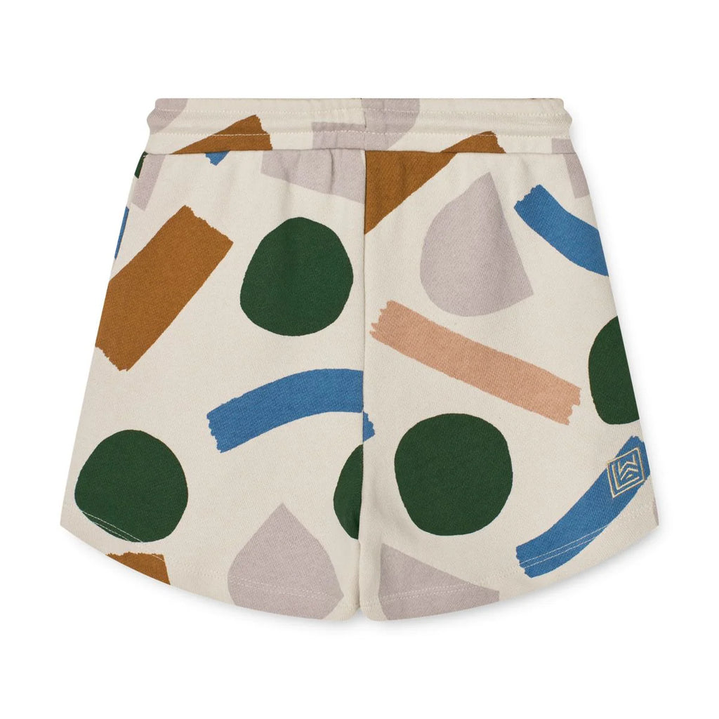 Gram Printed Sweatshorts - Paint Stroke/Sandy  3M-10Y - Liewood