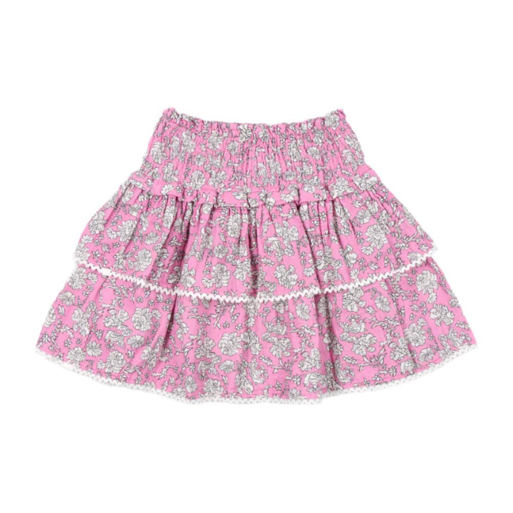 NEW Παιδική ροζ φούστα Melina με τύπωμα ιβίσκους 4-12 ετών The New Society
