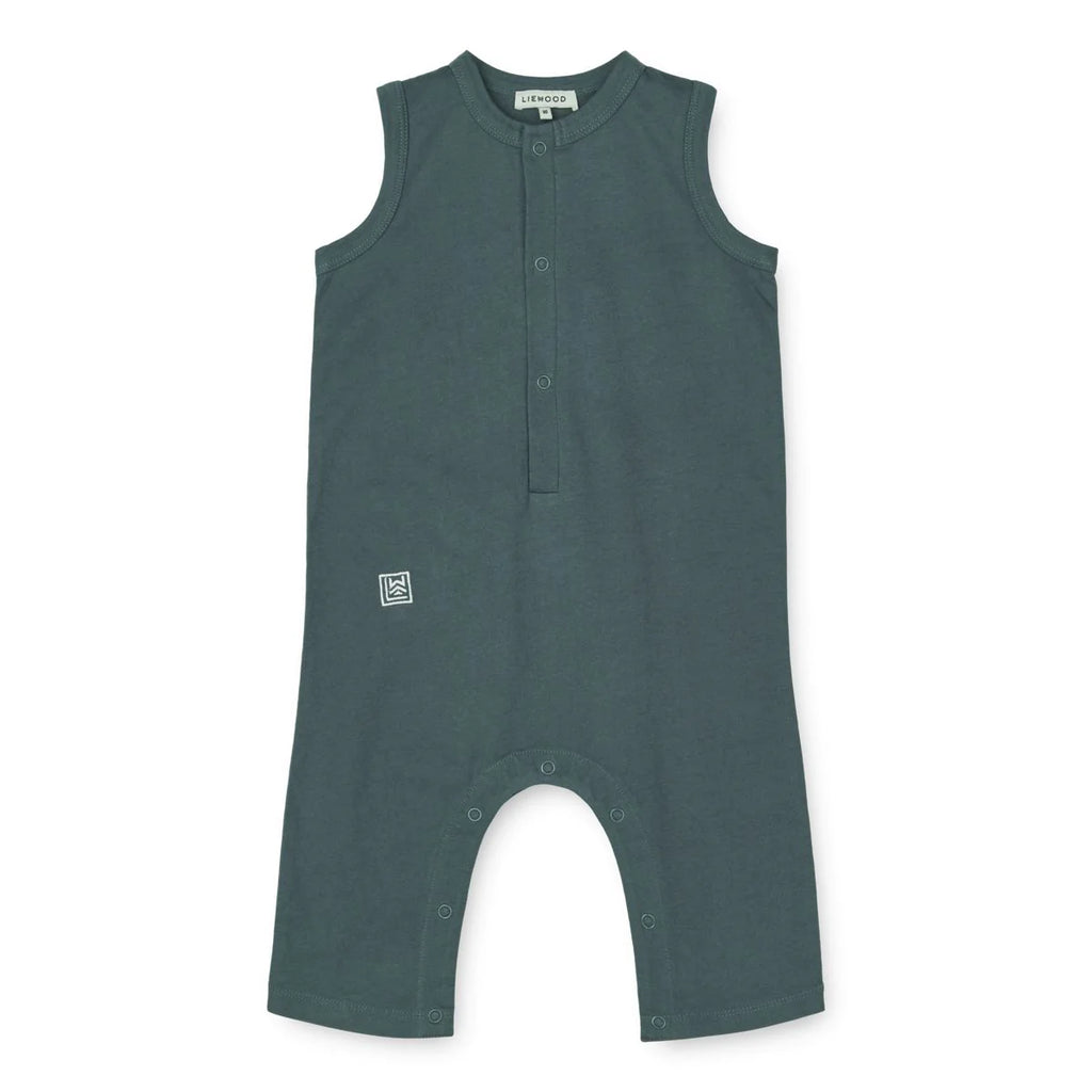 Nemuro Whale Blue 100% Organic Cotton Children's Jumpsuit 3M-10Y - Liewood