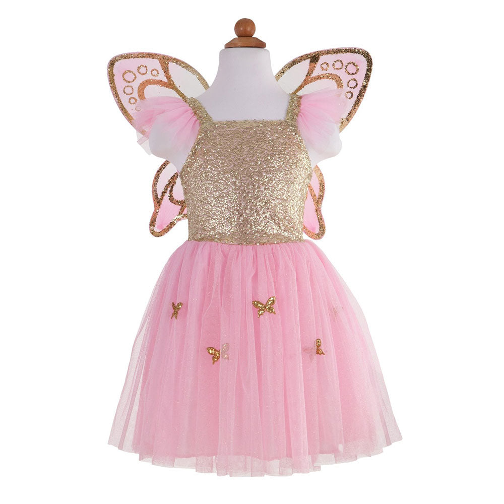 Children’s Butterfly Costume with Gold Wings (Ages 5–7)