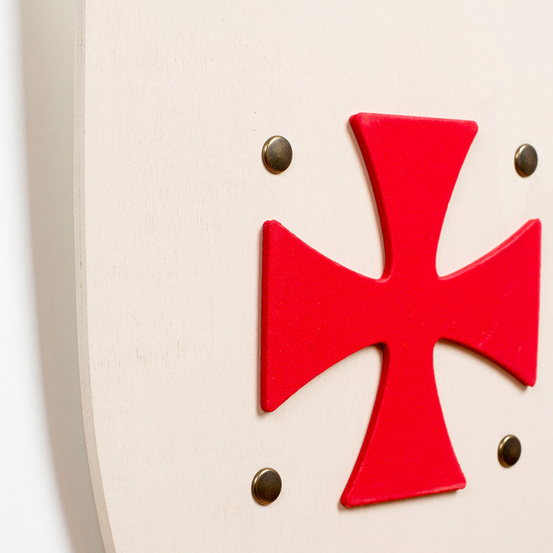 Shield Historik White with Templar Cross