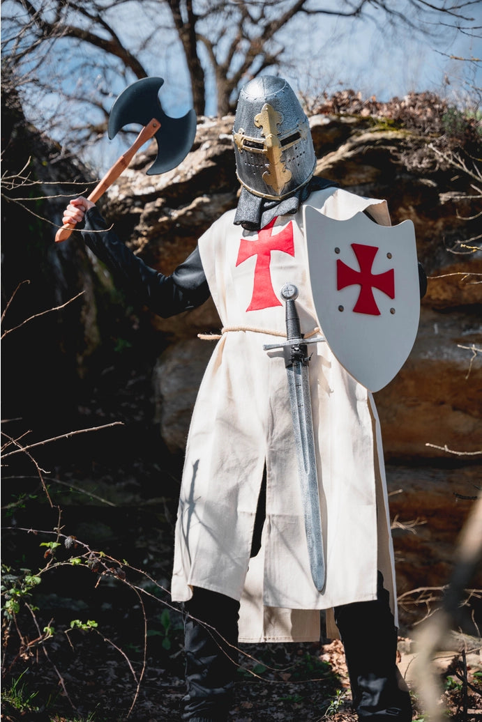 Shield Historik White with Templar Cross