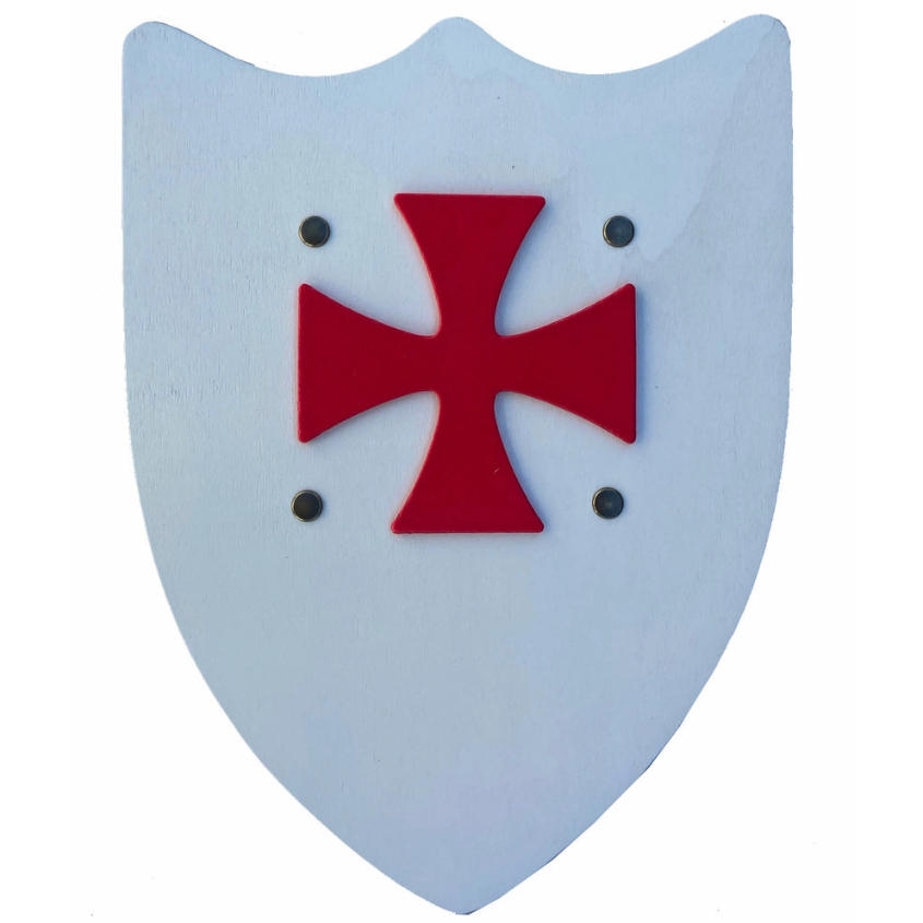 Shield Historik White with Templar Cross