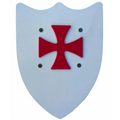 Shield Historik White with Templar Cross