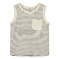 Kid's jersey Lome organic cotton Tank top Stripes Whale Blue/Sandy 3M-10Y - Liewood