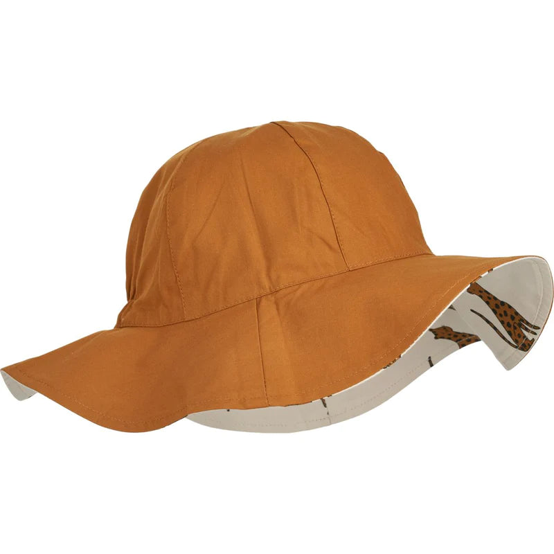 Παιδικό καπέλο διπλής όψης Amelia Leopard/Sandy 0M-10Y - Liewood