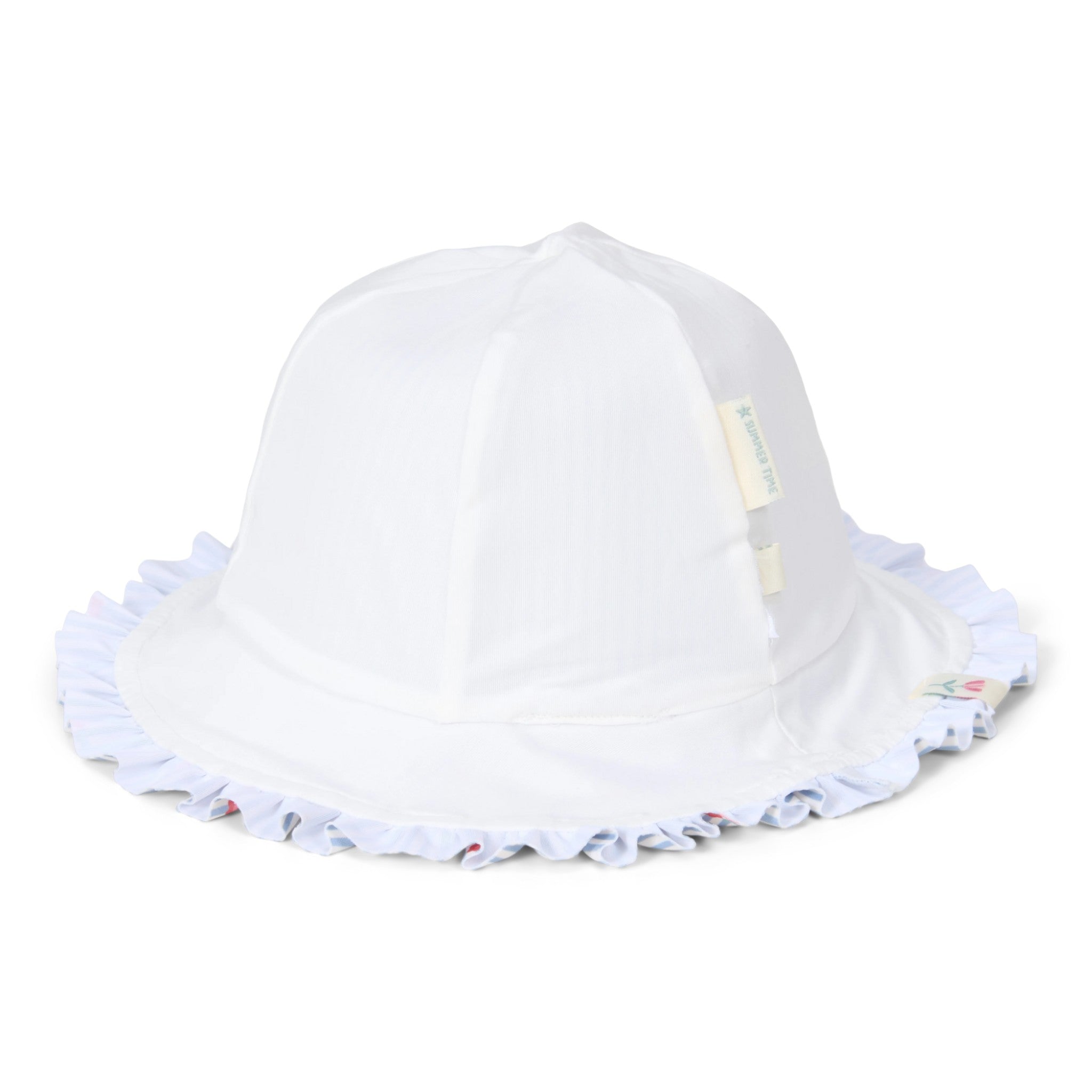 Παιδικό καπέλο ήλιου διπλής όψης Sunny Flowers Blue-Little Dutch 3M-4Years