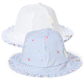 Children's reversible sun hat Sunny Flowers Blue-Little Dutch 3M-4Years