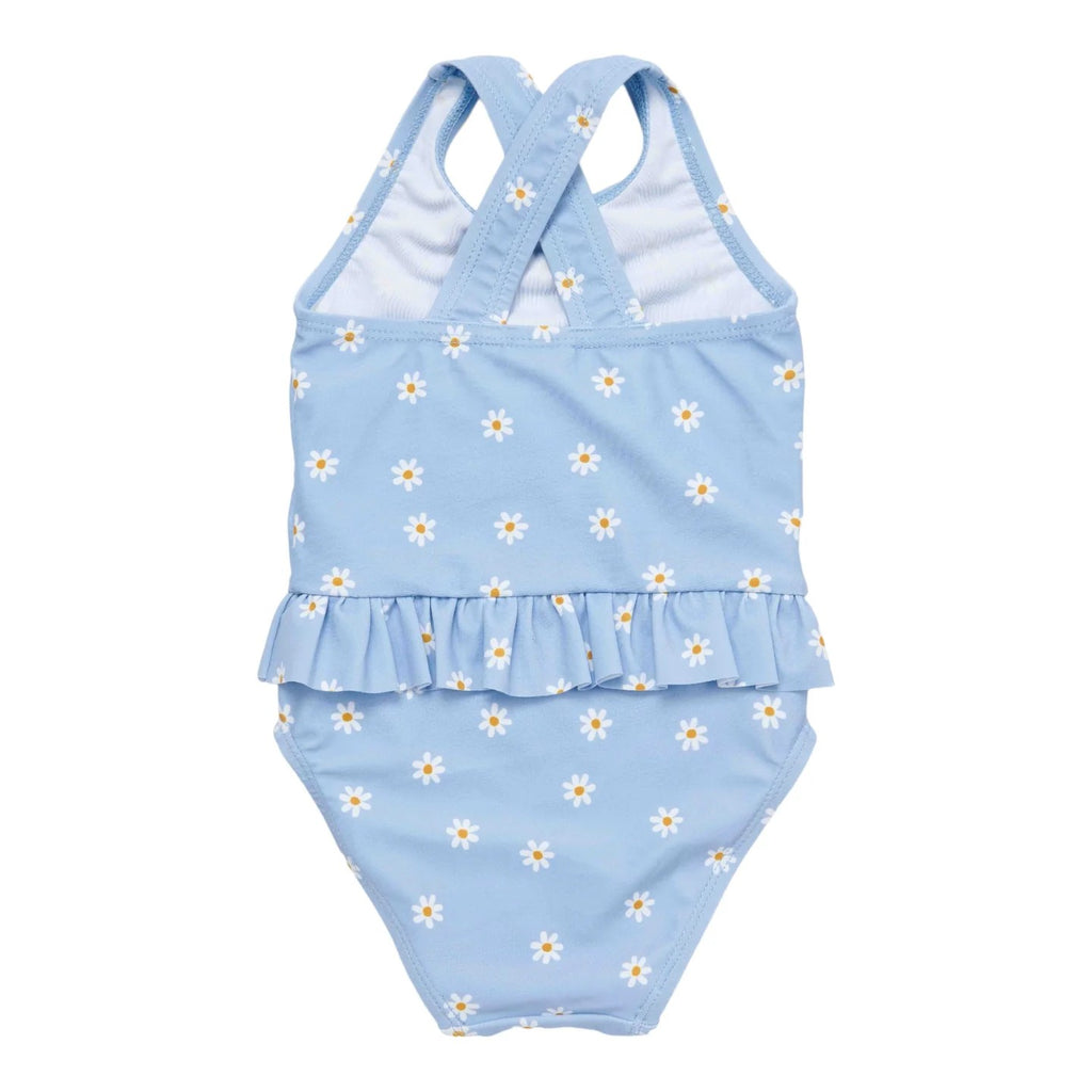 Kid's one-piece swimsuit with UV50 protection Daisies Blue (new) 9M-4Y Little Dutch