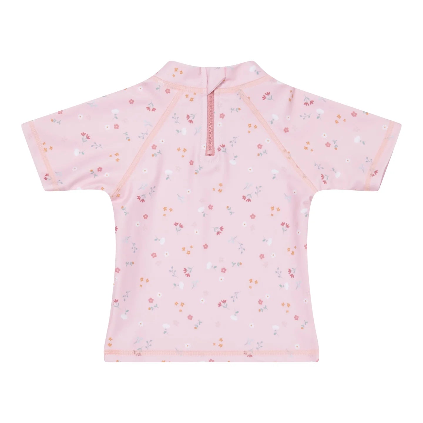 Παιδικό μαγιό κοντομάνικο μπλουζάκι με προστασία UV Little Pink Flowers size 3Μ-6Μ Little Dutch