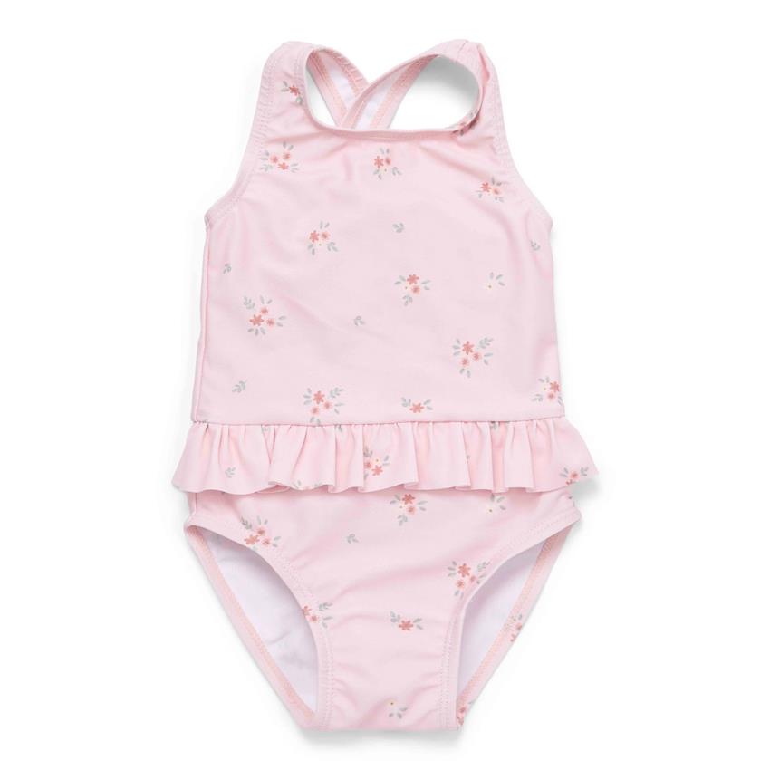 Kid's one-piece swimsuit with UV50 protection Rosy Meadows 9M-4Y Little Dutch