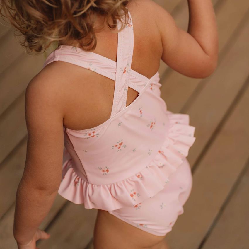 Kid's one-piece swimsuit with UV50 protection Rosy Meadows 9M-4Y Little Dutch