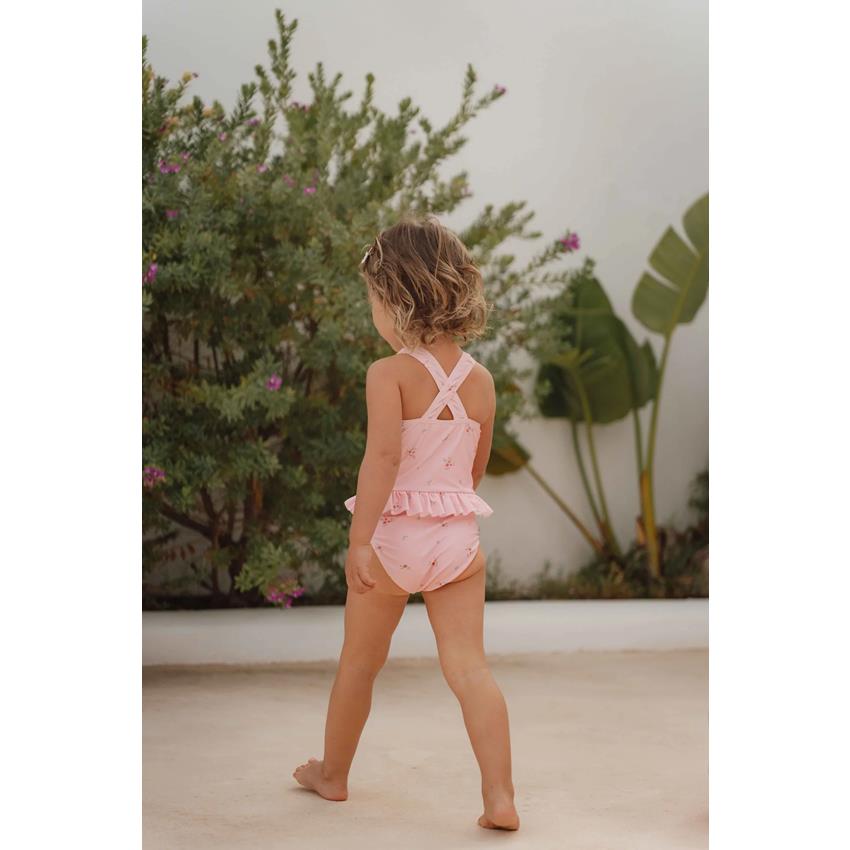 Kid's one-piece swimsuit with UV50 protection Rosy Meadows 9M-4Y Little Dutch