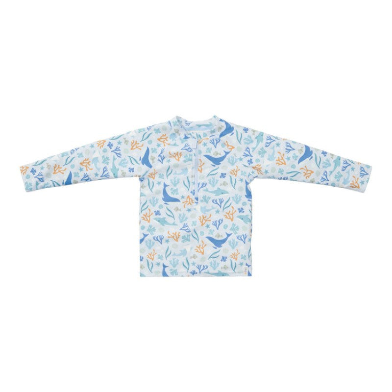 Swim t-shirt long sleeve +UV Ocean Dreams Blue 9M-4Y Little Dutch