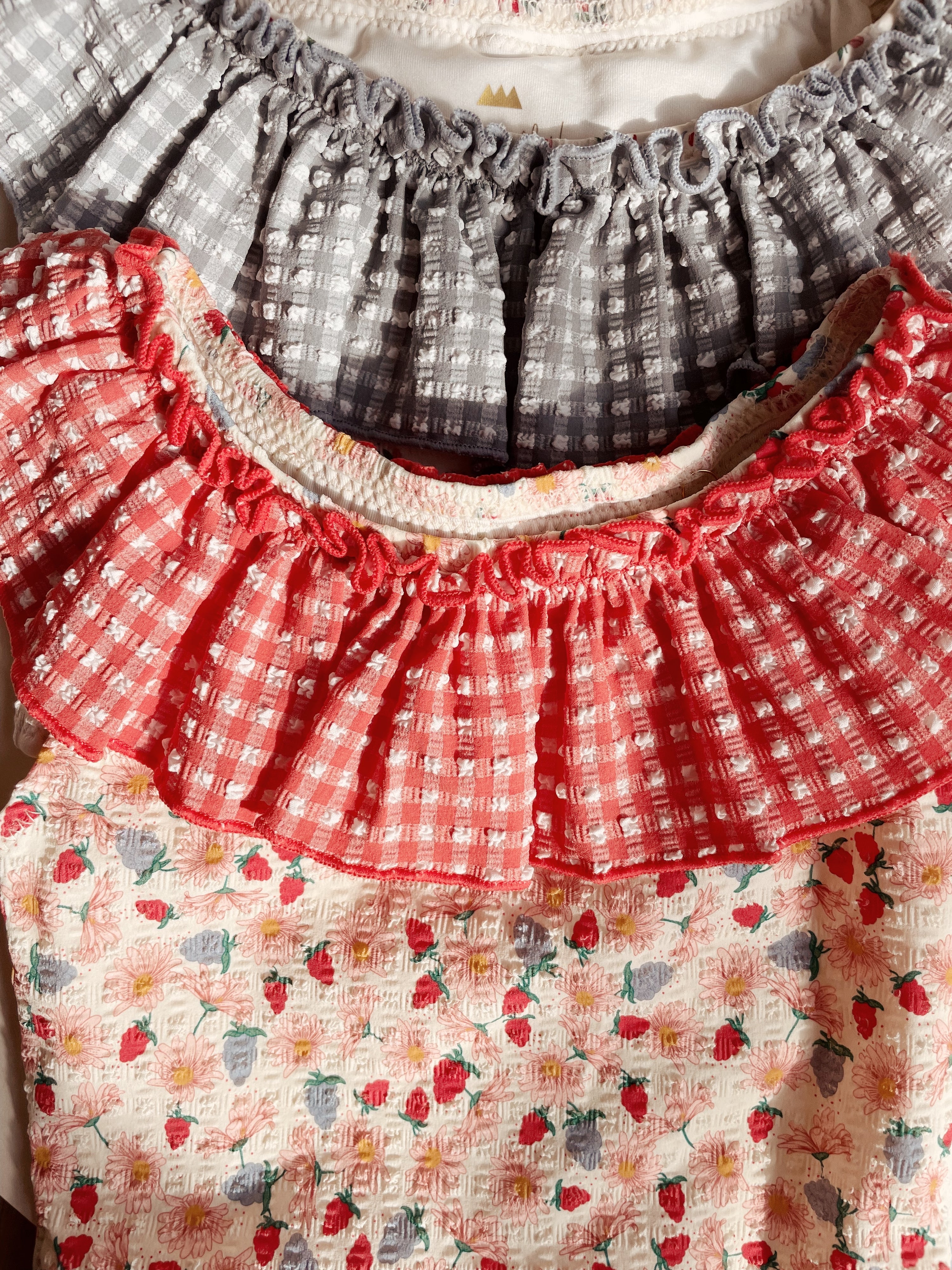 Παιδικό φλοραλ-καρό ολόσωμο μαγιό Marguerit- 6Months - 10 Years Konges Slojd