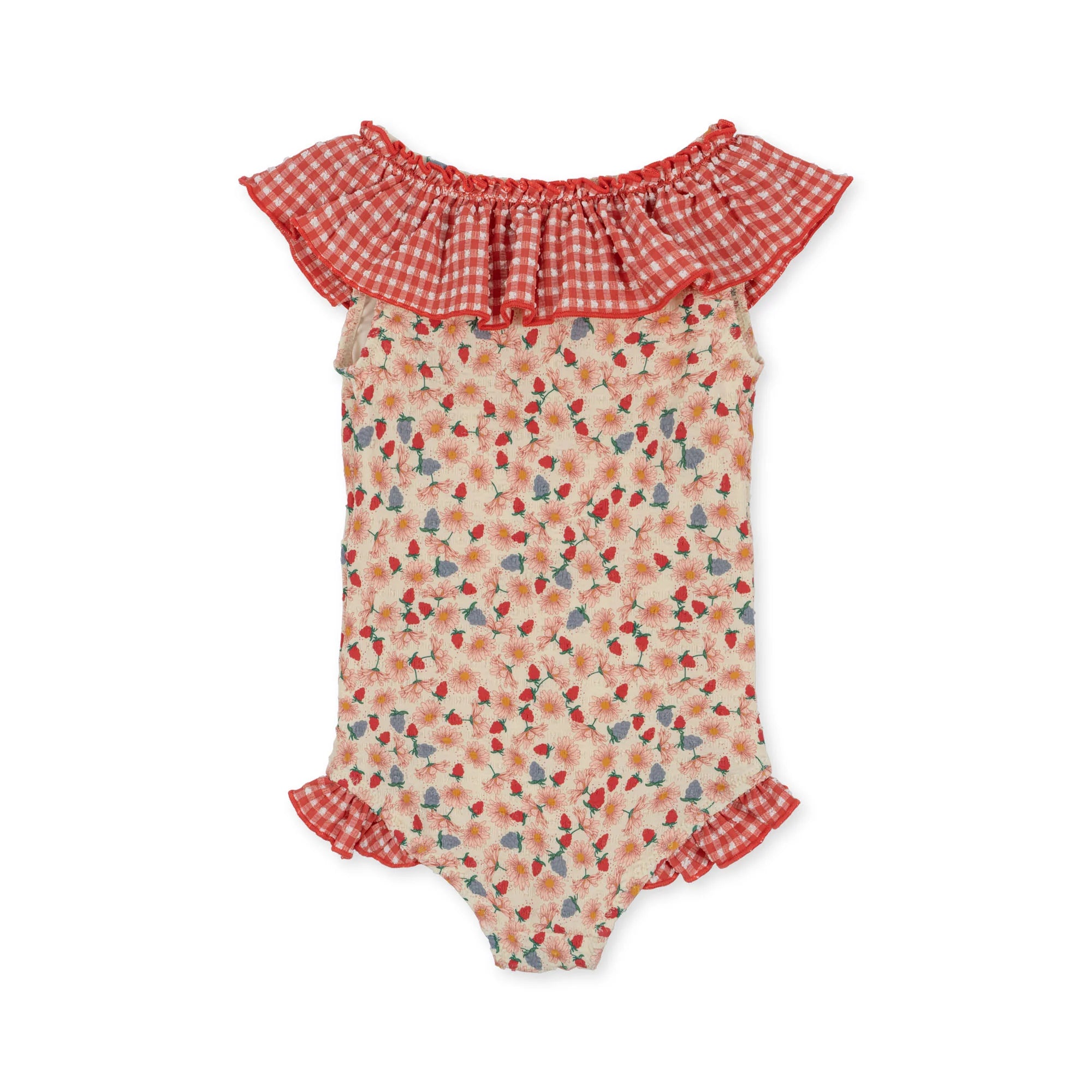 Παιδικό φλοραλ-καρό ολόσωμο μαγιό Marguerit- 6Months - 10 Years Konges Slojd