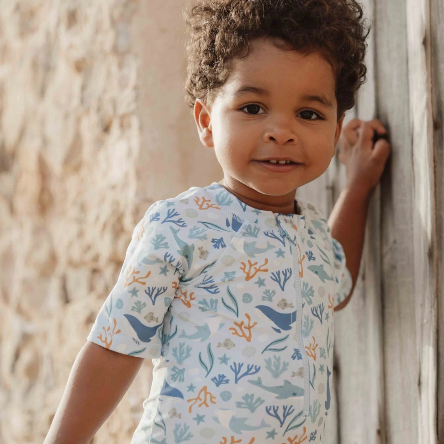 Kid's one-piece swimsuit with UV50 protection Ocean Dreams Blue-9M-4Y Little Dutch