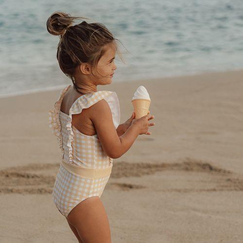 Kid's one-piece swimsuit with UV50 protection Sunshine Checks 9M-4Y Little Dutch