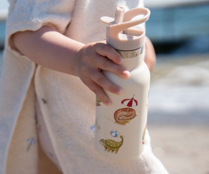 Stainless steel water bottle -  Dino Beach 350ml Filibabba