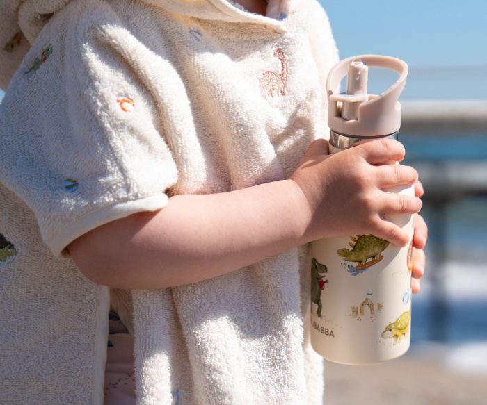 Stainless steel water bottle -  Dino Beach 350ml Filibabba