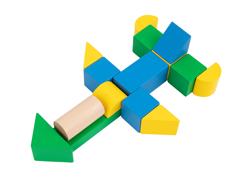 Children's toy set of 50 Wooden City Blocks +2 years Tooky Toy