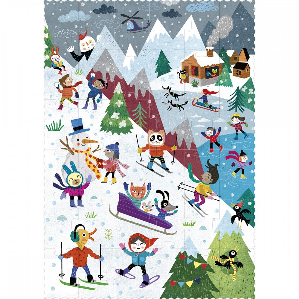 Let's Go To The Mountain - 36 Pcs - Reversible Puzzle +3 years Londji