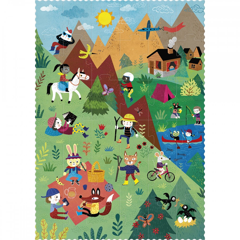 Let's Go To The Mountain - 36 Pcs - Reversible Puzzle +3 years Londji