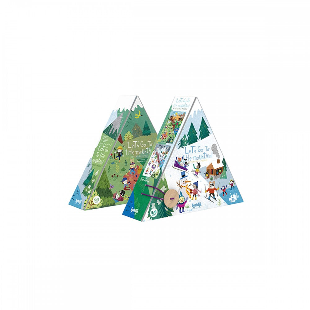 Let's Go To The Mountain - 36 Pcs - Reversible Puzzle +3 years Londji
