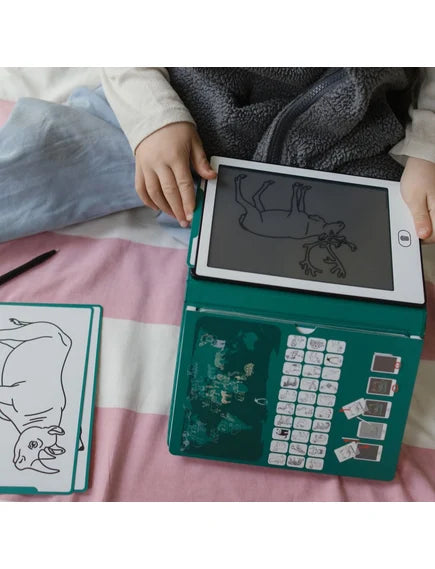 Παιδικό Tablet ζωγραφικής με οθόνη LCD (30 κάρτες) +4 ετών - Animals Around The World KIDYWOLF