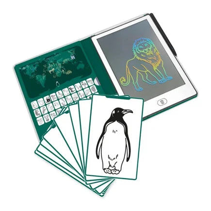 Παιδικό Tablet ζωγραφικής με οθόνη LCD (30 κάρτες) +4 ετών - Animals Around The World KIDYWOLF