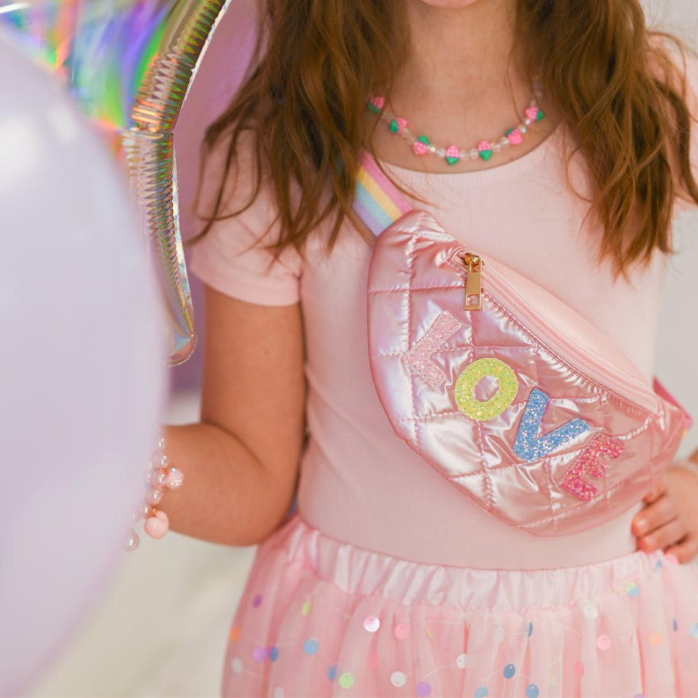 Kid's pink waist bag Love 3Y+ Great Pretenders