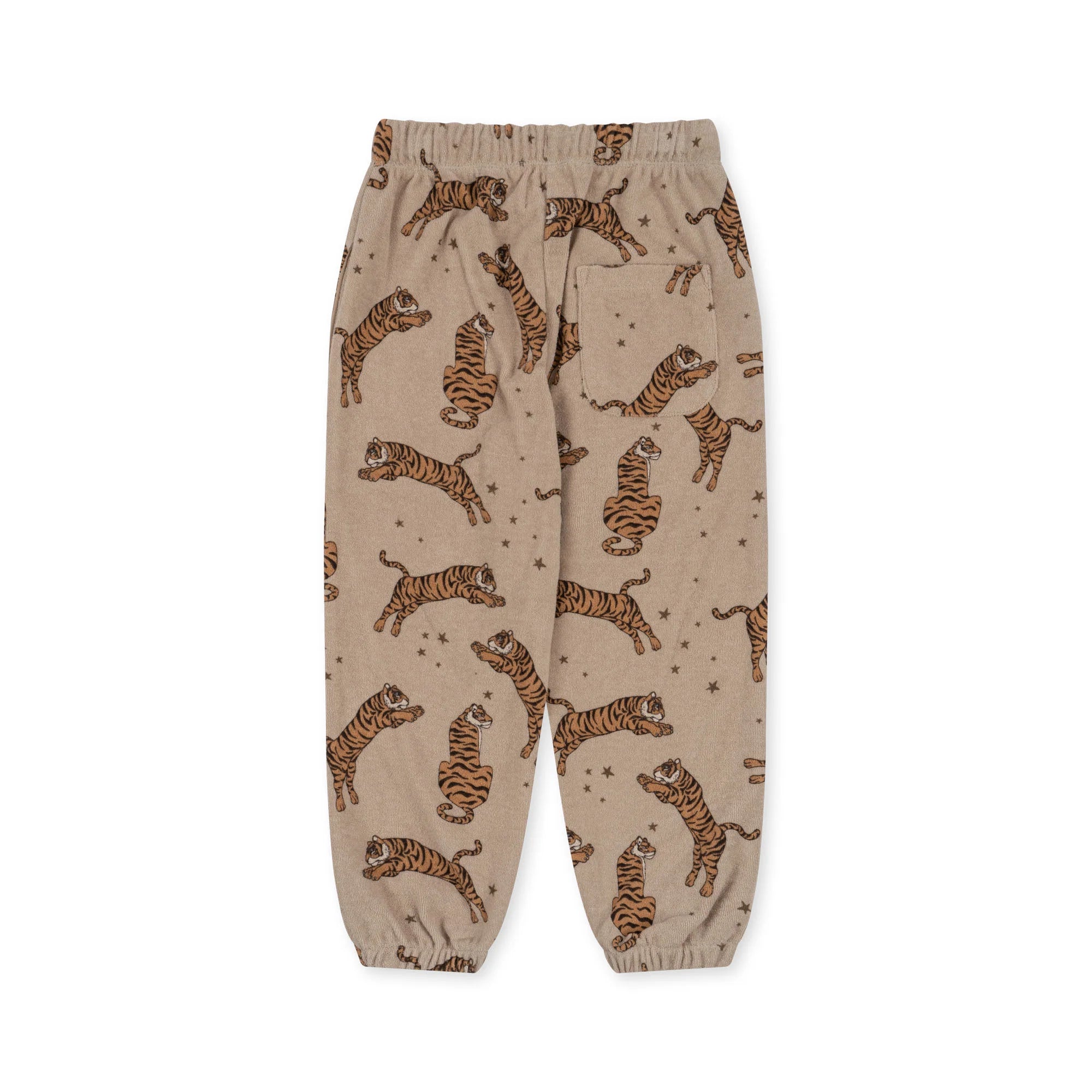 Kid's organic cotton sweatpants Itty Tiger sand 9months-10years Konges Slojd