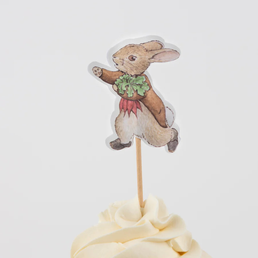 Cupcake Kit φορμάκια και toppers για παιδικό πάρτι Peter Rabbit In The Garden σετ 24τμχ Meri Meri