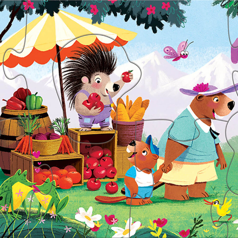 Παιδικό giant puzzle ενός μετρου- 45 κομματιών At the Market 3+ Hinkler