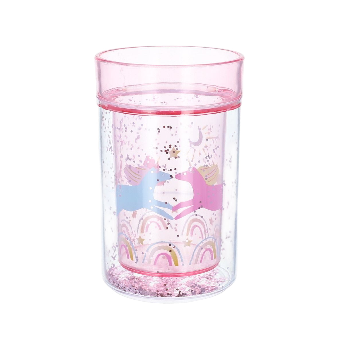 Kid's water cup with glitter Unicorns
