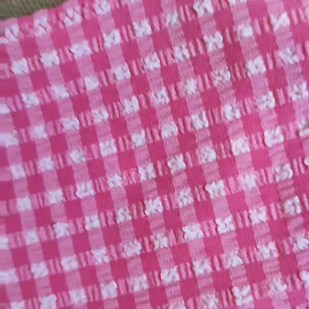 Kid's waterproof turban with sun protection UPV50 3M-4Y Soline Desert Rose Gingham - Konges Slojd