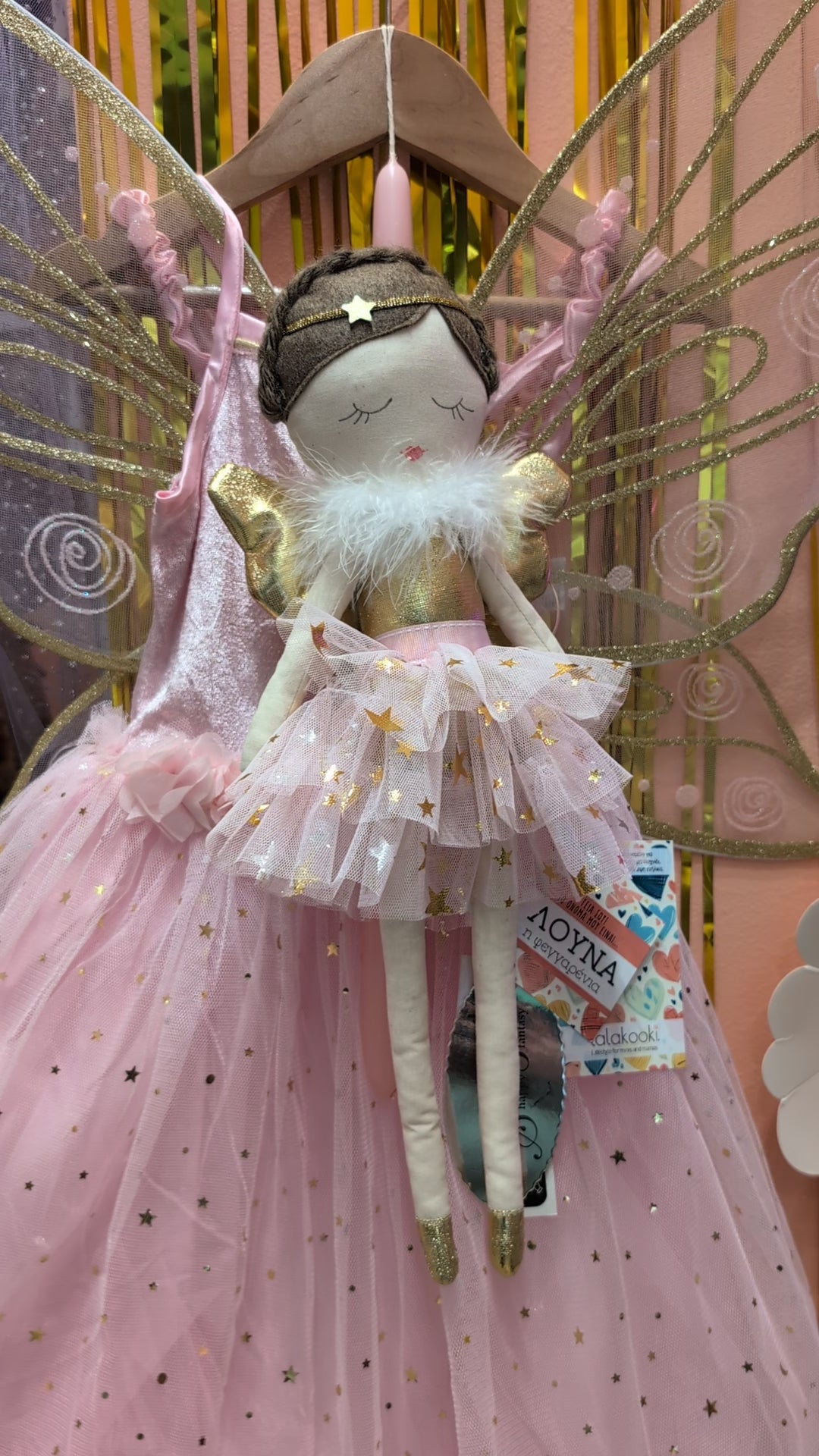 Handmade Easter candle Mrs Angel with wings