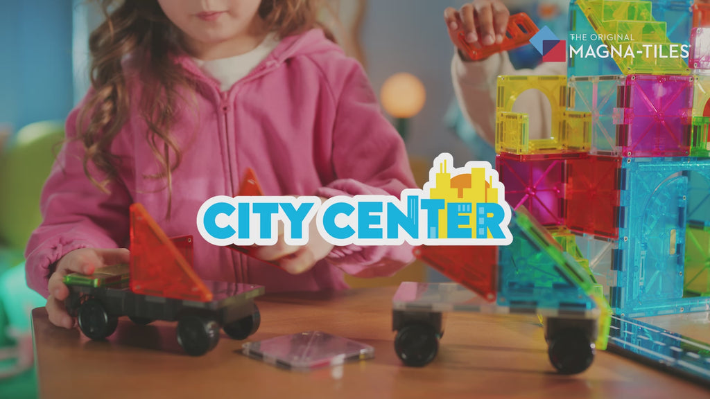 Παιδικό μαγνητικό παιχνίδι City Center 110κομμάτια 3ετών+ Magna Tiles