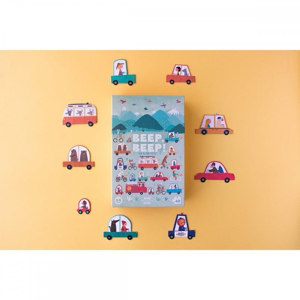 Kid's puzzle 48pcs "Beep beep" 3Y+ Londji