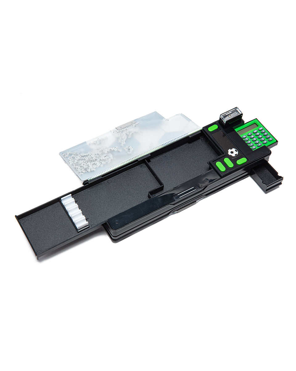 Παιδική Σχολική ρετρό κασετίνα με κουμπιά Football 26x9x3cm Yolo