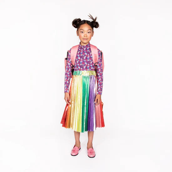 Retro school bag - It Bag Midi - Tutu Tiger (Pink melange) 30x38x15cm- 6Y+ Jeune Premier