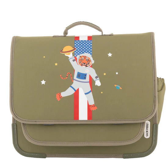 Ρετρό σχολική τσάντα πλάτης δημοτικού - Burger Planet 38x15x32cm 6+ Jack Piers