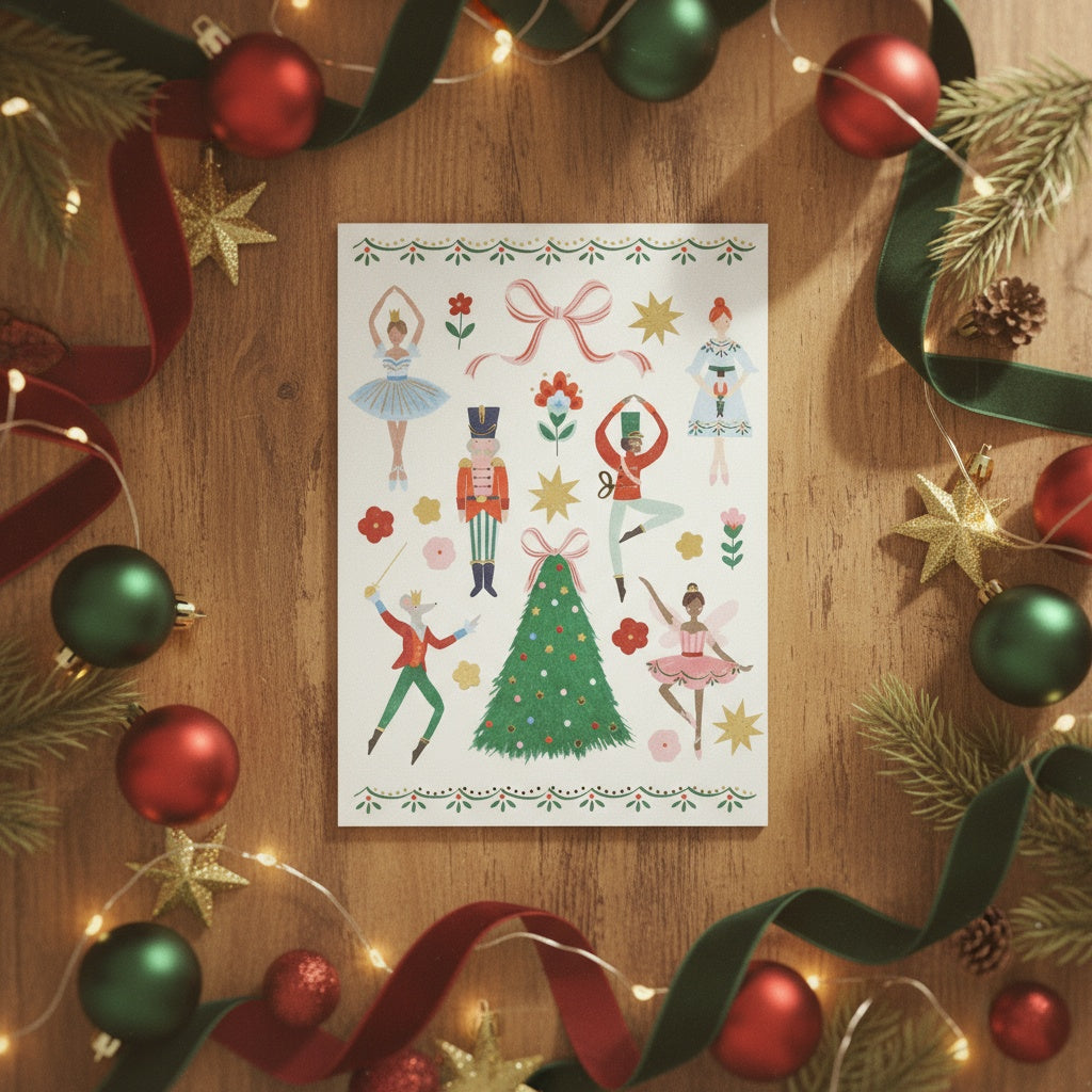 Christmas Stickers Ballet Nutcracker 10 sheets