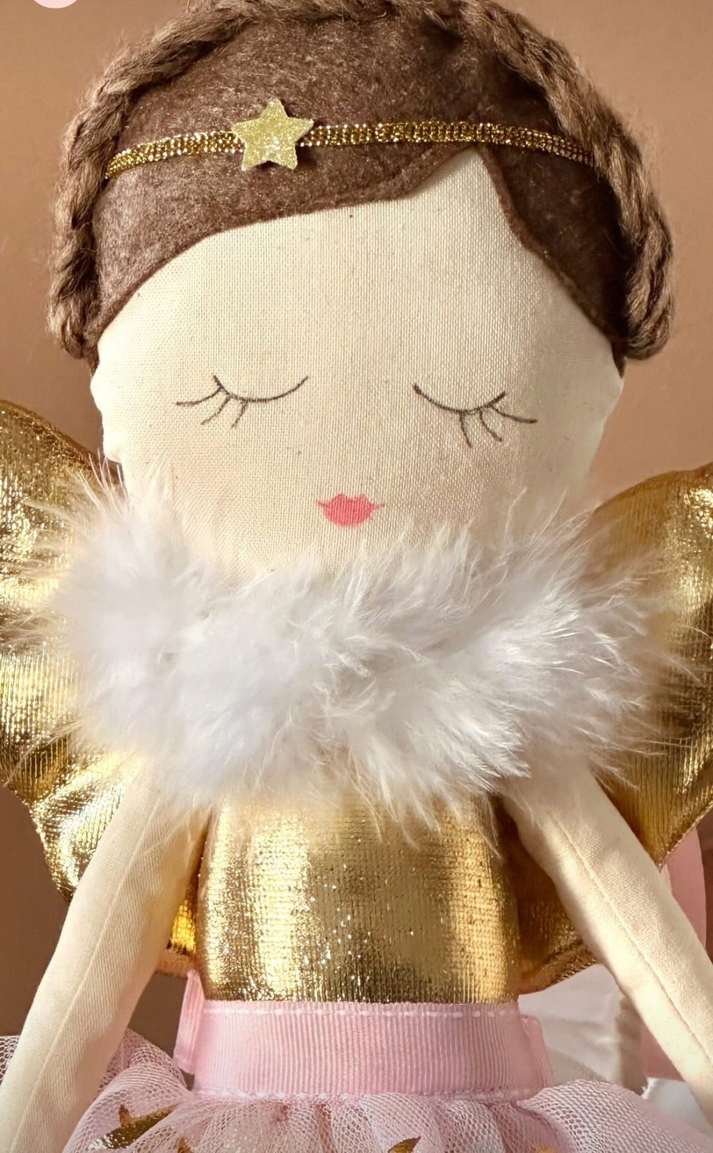 Handmade Easter candle Mrs Angel with wings