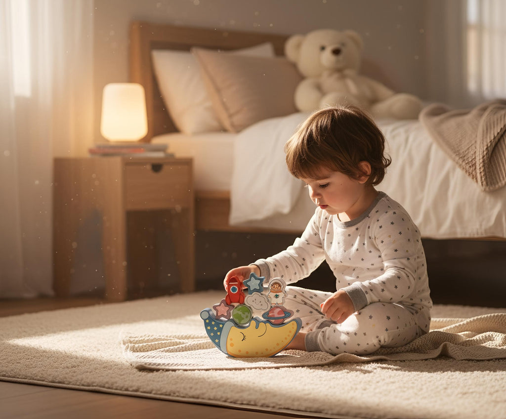 Ξύλινο παιδικό παιχνίδι ισορροπίας 2-σε-1 Διάστημα +3 ετών 82,4x54x28 cm Tooky Toy