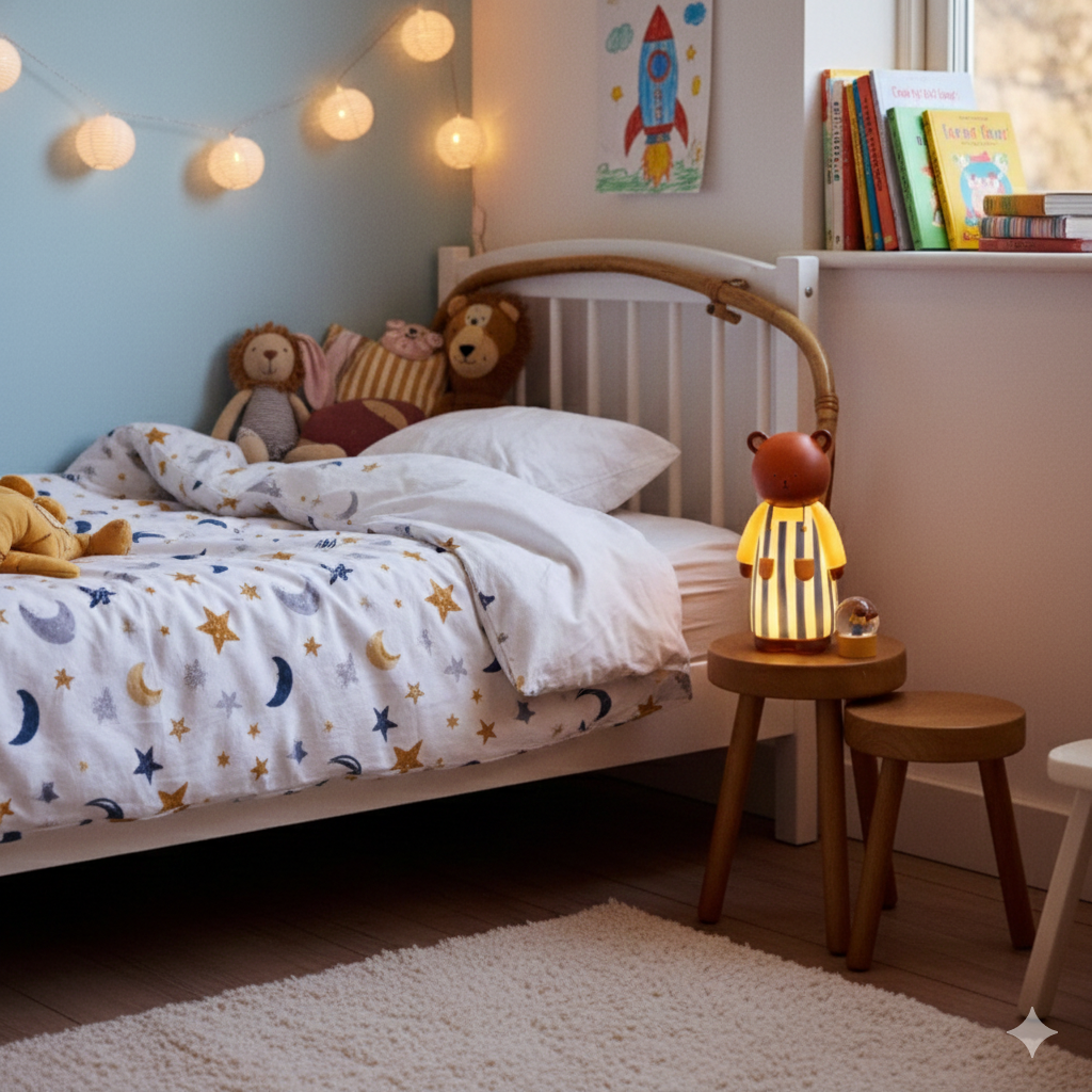 Red Bear Kid's Lamp - Breakfast