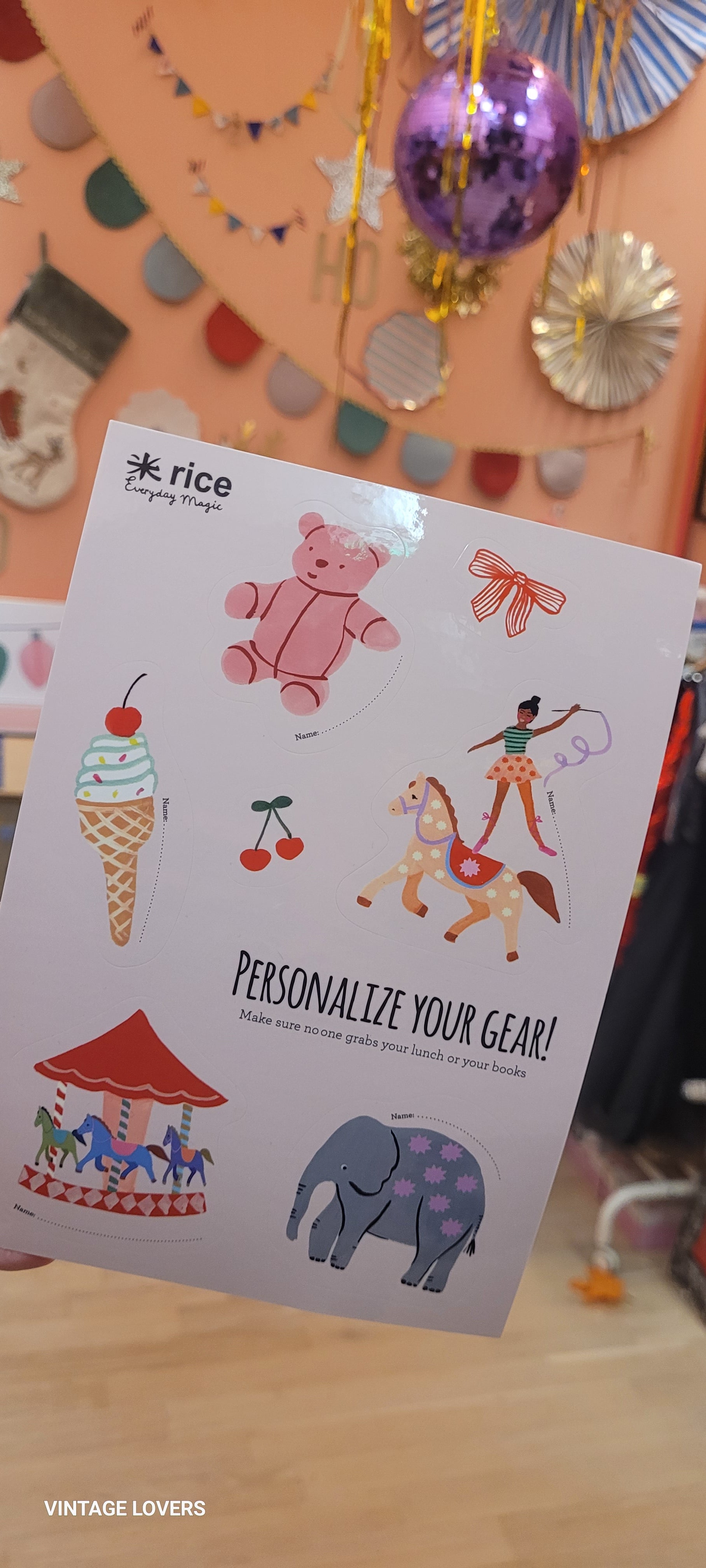 Lunch box sticker sheet 23x15 cm