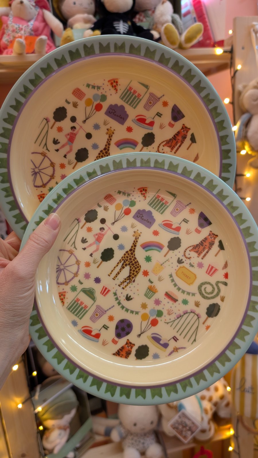 Παιδικό πιάτο μελαμίνης Λούνα Παρκ Mint Rice